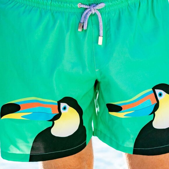 NWT    KENNY FLOWERS The Toucan Tango- SWIM TRUNKS - Picture 3 of 7